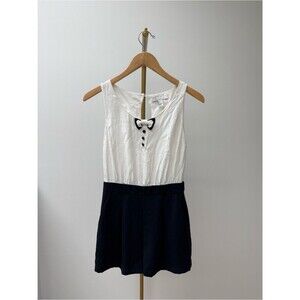 Navy & White Romper Size S